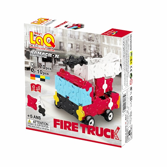 LaQ Hamacron Fire Truck ลาคิว ชุดฮามาครอน ชุดรถดับเพลิง 2 กล่องสีแดง