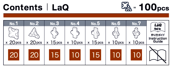 LaQ Free Style 100 Brown Part contents ǹͧҤ ͧչӵ