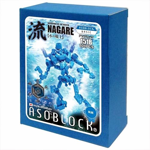 อโซบล็อค หุ่นยนต์ สีน้ำเงิน Asoblock 151B ของเล่น ตัวต่อ เสริมพัฒนาการ เสริมทักษะ ญี่ปุ่น IQ EQ