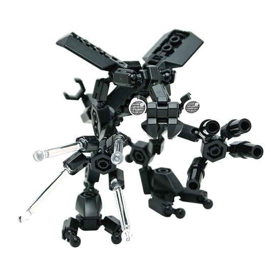 หุ่นยนต์สีดำ Asoblock 25MB Robot อโซบล็อค ของเล่นเสริมพัฒนาการจากญี่ปุ่น