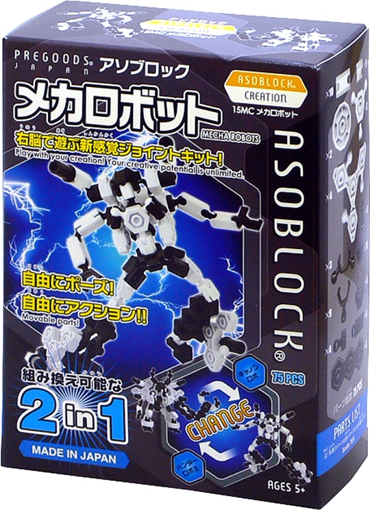 Asoblock 15MC Robot 2 in 1 อโซบล็อค หุ่นยนต์ ของเล่น ตัวต่อ เสริมทักษะ ๗ากญี่ปุ่น