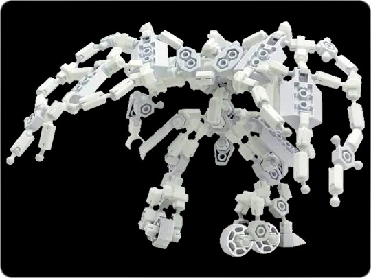 ตัวต่ออโซบล็อค 301W White robot Freestyle หุ่นยนต์ สีขาว ด้านหลัง