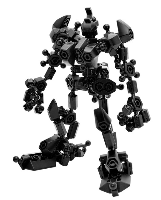 ตัวต่ออโซบล็อค 301K Black robot Freestyle หุ่นยนต์ สีดำ