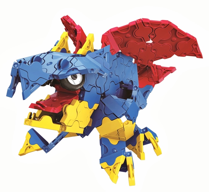 ตัวต่อลาคิว มังกร สีน้ำเงิน แบบที่ 3 ของชุด LaQ Mystical Beast Dragon