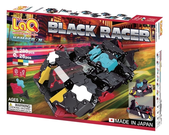 ตัวต่อลาคิว ชุด รถแข่งสีดำ LaQ Black Racer จากญี่ปุ่น กล่องด้านหน้า เสริมพัฒนาการ สำหรับเด้ก 7 ขวบขึ้นไป 